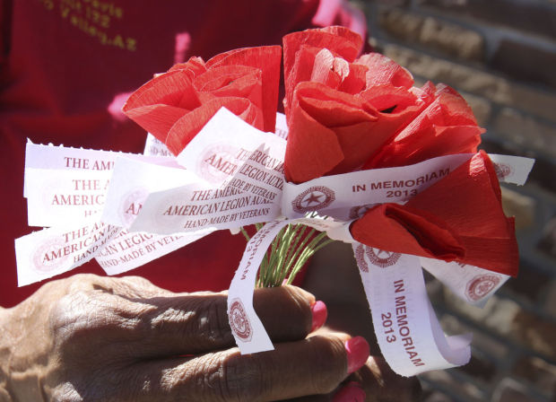 Paper poppies for veterans